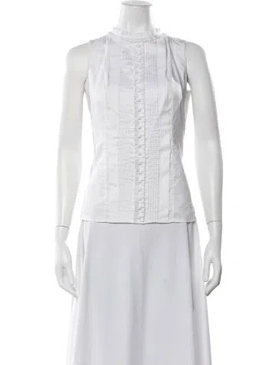 Pre-owned Ch Carolina Herrera Sleeveless Top In Blue