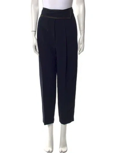 Pre-owned Ch Carolina Herrera Straight Leg Pants In Black