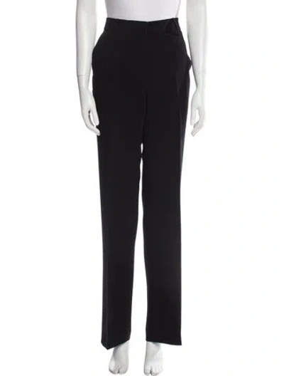 Pre-owned Ch Carolina Herrera Straight Leg Pants In Black