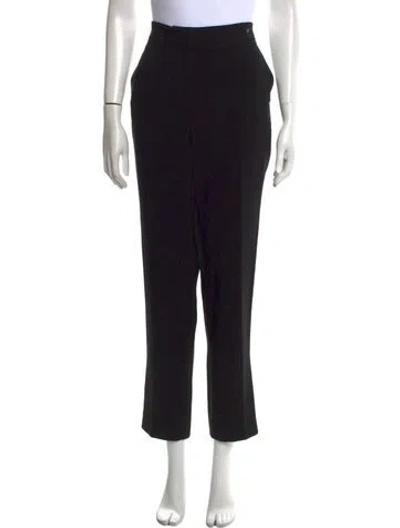 Pre-owned Ch Carolina Herrera Straight Leg Pants In Black
