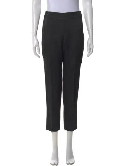 Pre-owned Ch Carolina Herrera Straight Leg Pants In Black