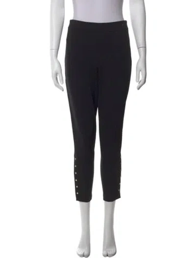Pre-owned Ch Carolina Herrera Straight Leg Pants In Black
