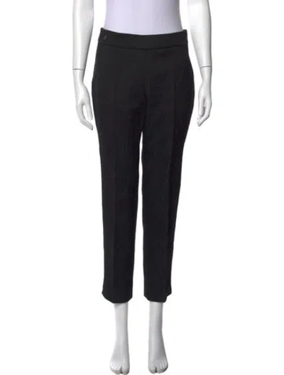 Pre-owned Ch Carolina Herrera Straight Leg Pants In Black