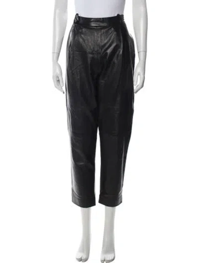 Pre-owned Ch Carolina Herrera Straight Leg Pants In Black