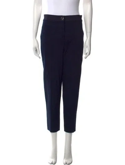 Pre-owned Ch Carolina Herrera Straight Leg Pants In Blue