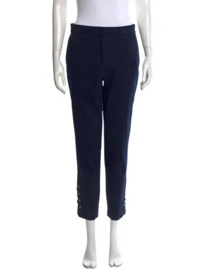 Pre-owned Ch Carolina Herrera Straight Leg Pants In Blue