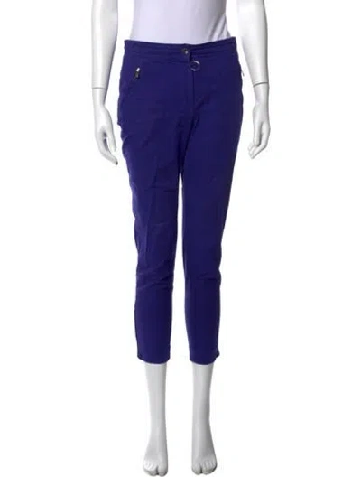 Pre-owned Ch Carolina Herrera Straight Leg Pants In Blue