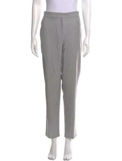 Pre-owned Ch Carolina Herrera Straight Leg Pants In Gray