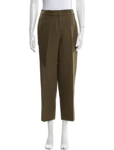 Pre-owned Ch Carolina Herrera Straight Leg Pants In Green