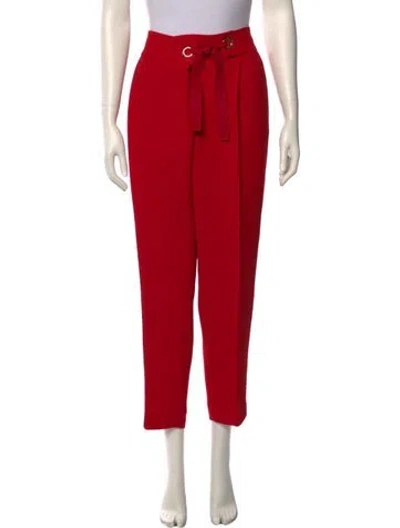 Pre-owned Ch Carolina Herrera Straight Leg Pants In Red