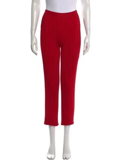 Pre-owned Ch Carolina Herrera Straight Leg Pants W/ Tags In Red