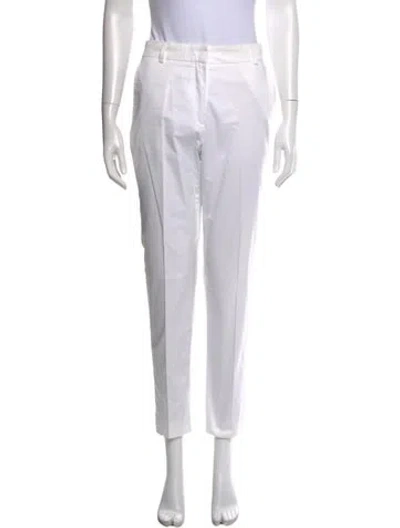 Pre-owned Ch Carolina Herrera Straight Leg Pants In White
