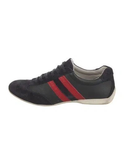 Pre-owned Ch Carolina Herrera Suede Sneakers In Blue