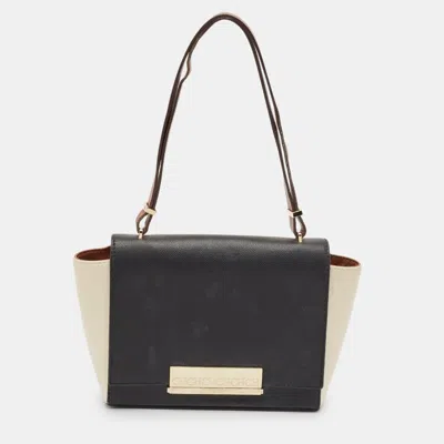 Pre-owned Ch Carolina Herrera Tricolor Leather Casati Shoulder Bag In Multicolor