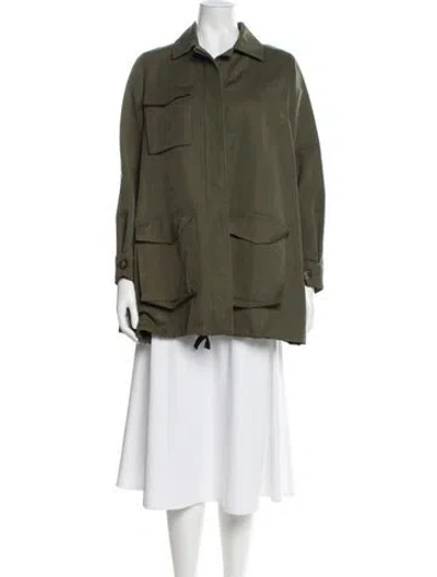 Pre-owned Ch Carolina Herrera Utility Jacket In Green