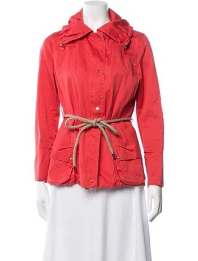 Pre-owned Ch Carolina Herrera Utility Jacket In Red