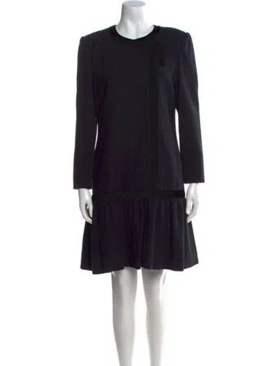 Pre-owned Ch Carolina Herrera Vintage Mini Dress In Black