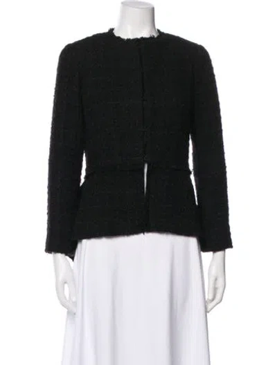 Pre-owned Ch Carolina Herrera Virgin Wool Jacket In Gray