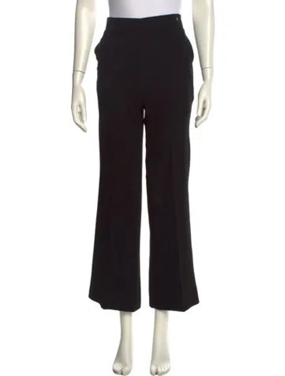 Pre-owned Ch Carolina Herrera Wide Leg Pants In Black