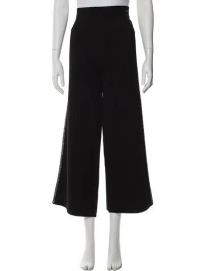 Pre-owned Ch Carolina Herrera Wide Leg Pants In Black