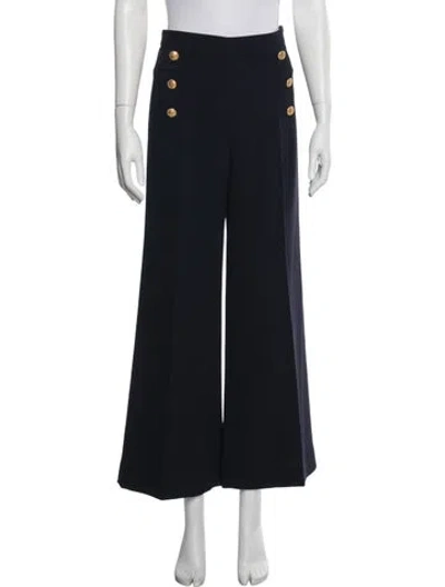 Pre-owned Ch Carolina Herrera Wide Leg Pants In Black