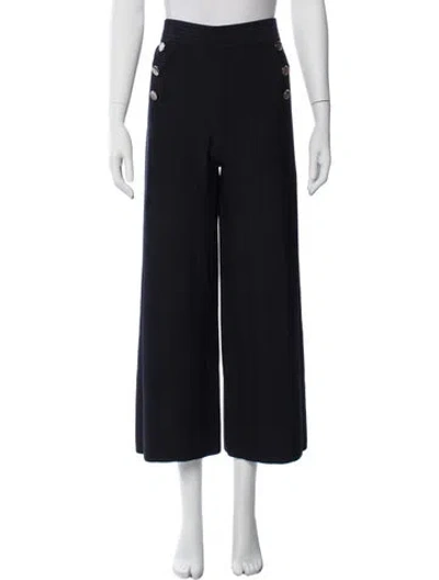 Pre-owned Ch Carolina Herrera Wide Leg Pants In Black
