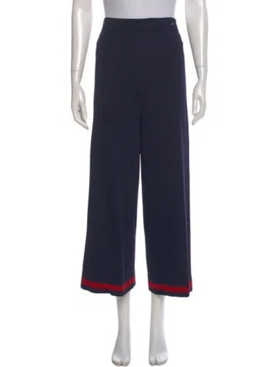 Pre-owned Ch Carolina Herrera Wide Leg Pants In Blue