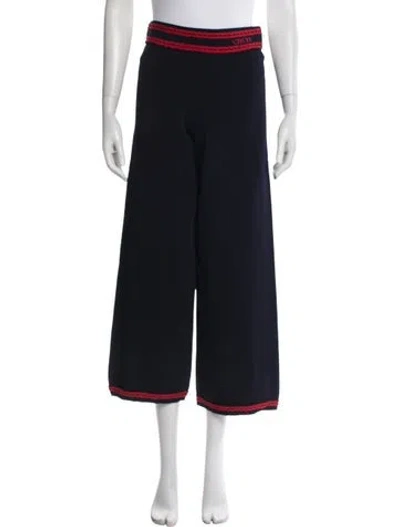 Pre-owned Ch Carolina Herrera Wide Leg Pants In Blue