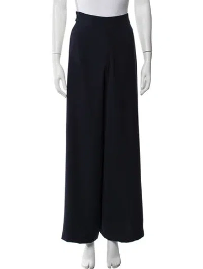 Pre-owned Ch Carolina Herrera Wide Leg Pants In Blue