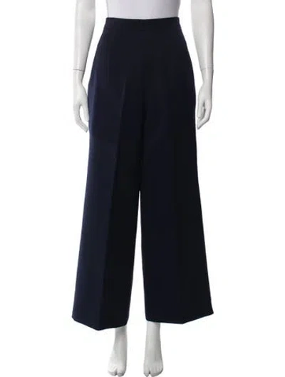 Pre-owned Ch Carolina Herrera Wide Leg Pants In Blue