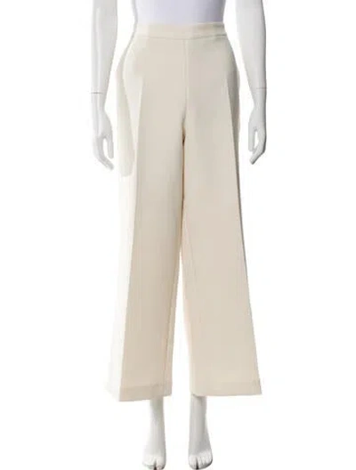 Pre-owned Ch Carolina Herrera Wide Leg Pants In Neutral