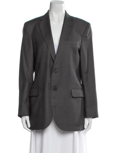 Pre-owned Ch Carolina Herrera Wool Blazer In Gray