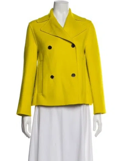 Pre-owned Ch Carolina Herrera Wool Blazer In Yellow