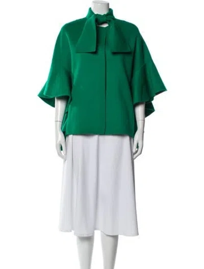 Pre-owned Ch Carolina Herrera Wool Jacket In Green
