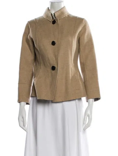 Pre-owned Ch Carolina Herrera Wool Jacket In Neutral