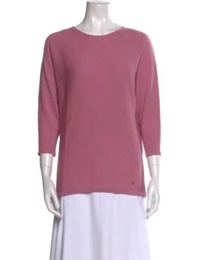 Pre-owned Ch Carolina Herrera Wool Scoop Neck Sweater In Pink