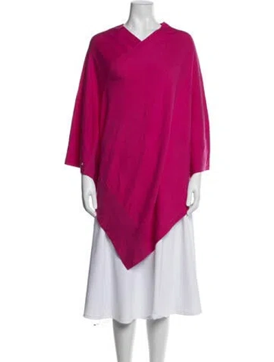 Pre-owned Ch Carolina Herrera Wool V-neck Sweater In Pink