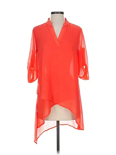 Pre-owned Cha Cha Vente 3/4 Sleeve Blouse In Orange