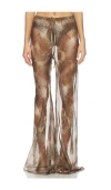 Cha The Label Snake Bias Pant In Brown