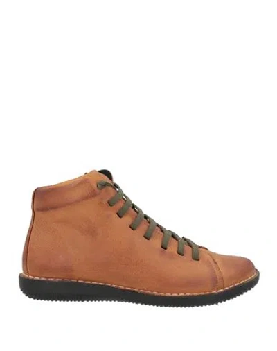 Chacal Woman Sneakers Tan Size 8 Leather In Brown