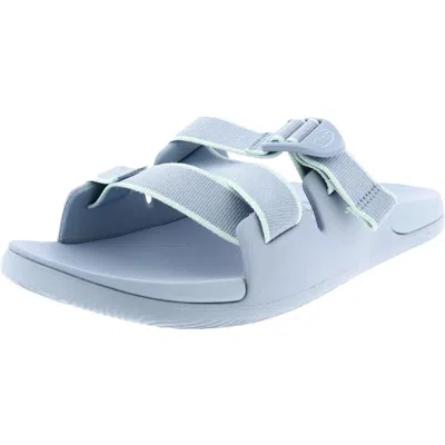 Chaco Chillos Womens Slip On Casual Pool Slides In Blue