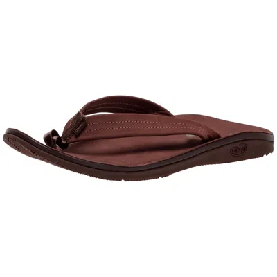 Chaco Classic Leather Flip Dark Brown Jch107833 Men's In Burgundy