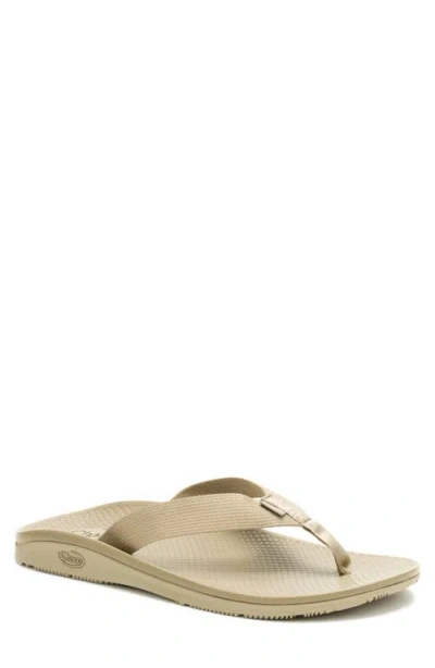Chaco Classic Leather Flip Flop In Nude