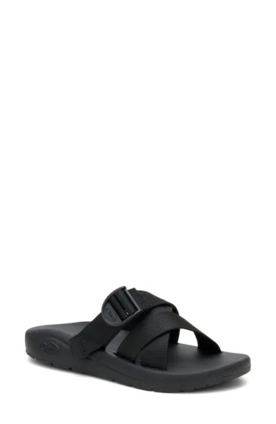 Chaco Cushz Slide Sandal In Black