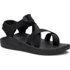 Chaco Cushz Toe Loop Sandal In Black