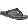 Chaco Lowdown Leather Flip Flop In Black