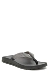 Chaco Lowdown Leather Flip Flop In Meadow Black