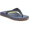 Chaco Lowdown Leather Flip Flop In Navy Night