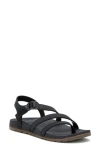 Chaco Lowdown Leather Strappy In Black