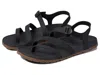 Chaco Lowdown Leather Strappy In Black